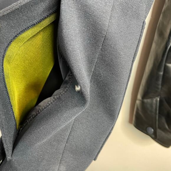 OAMC Over All Master Cloth Director Coat Jacket Cotton Leather Navy Blue Mens M - Picture 13 of 16